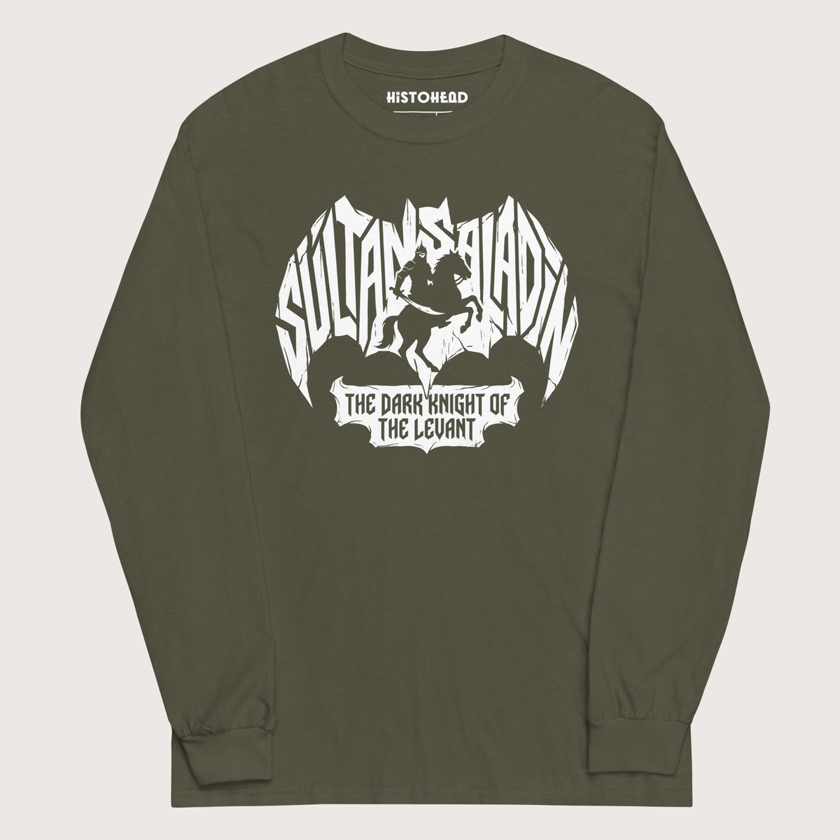Military Green Saladin Dark Knight - Long Sleeve - history buff gift by HistoHead