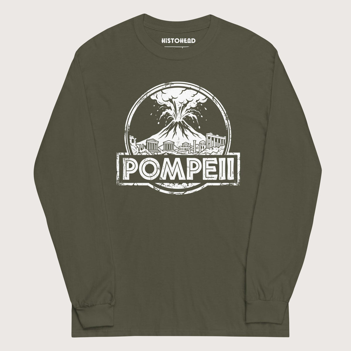 Military Green Pompeii - Long Sleeve - history buff gift by HistoHead
