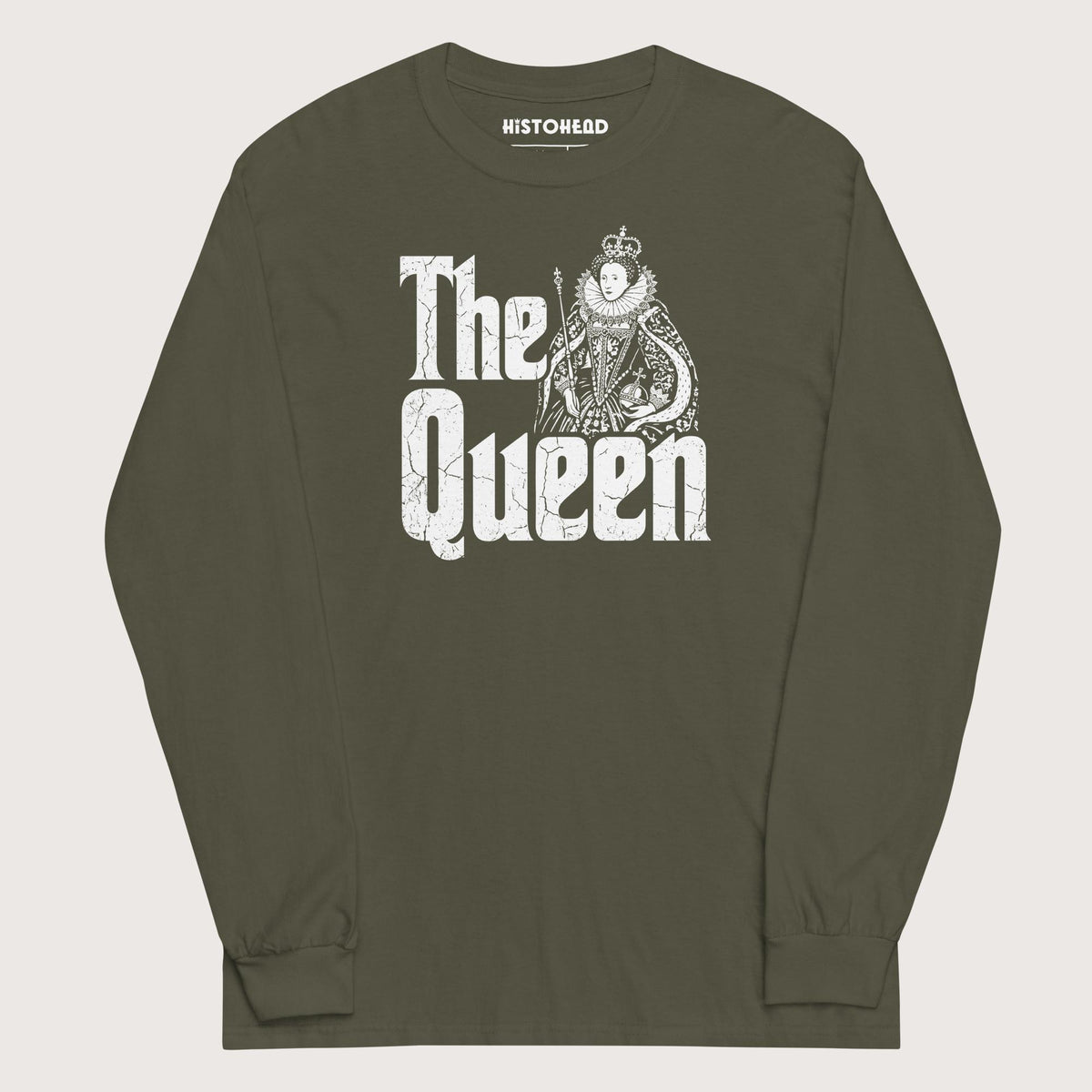 Military Green Queen Elizabeth I - Long Sleeve - history buff gift by HistoHead