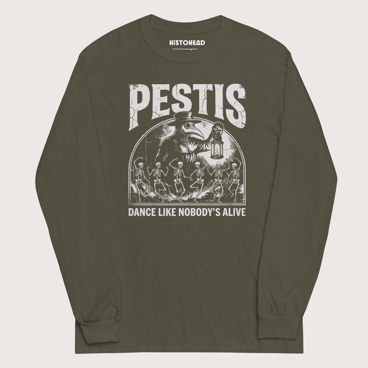 Military Green Pestis Dance - Long Sleeve - history buff gift by HistoHead