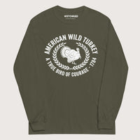 Military Green American Wild Turkey - Long Sleeve - history buff gift by HistoHead
