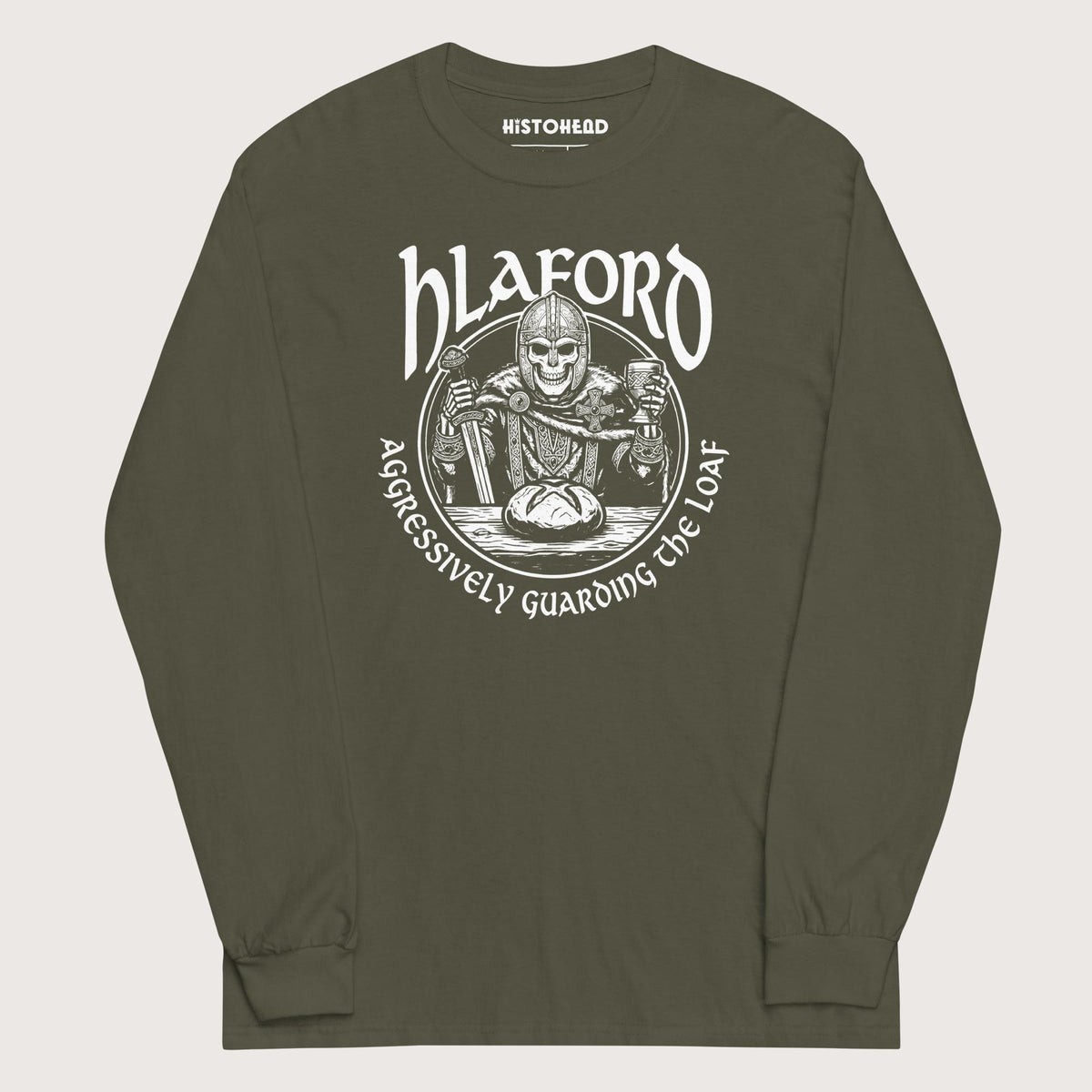 Military Green Hlaford Loaf Guardian - Long Sleeve - history buff gift by HistoHead