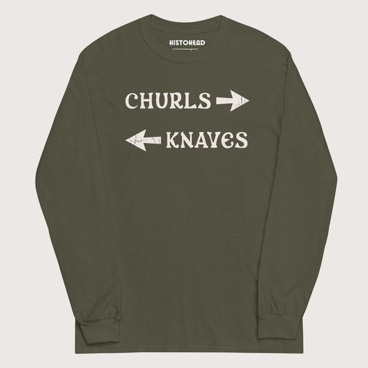 Military Green Churls or Knaves - Long Sleeve - history buff gift by HistoHead