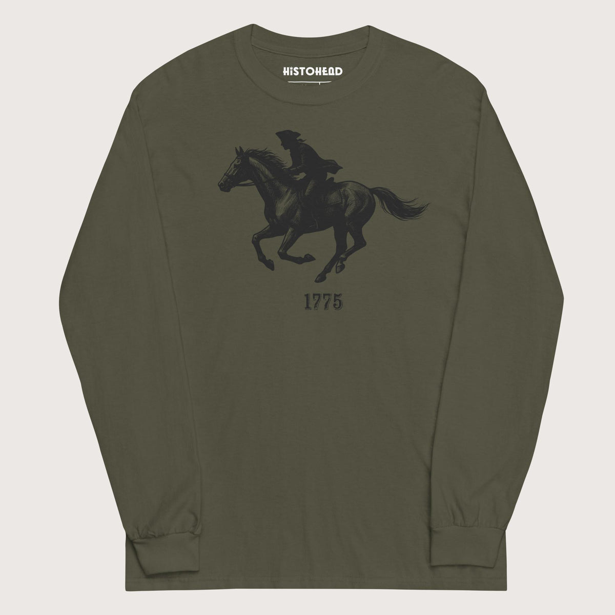 Military Green Paul Revere - Long Sleeve - history buff gift by HistoHead