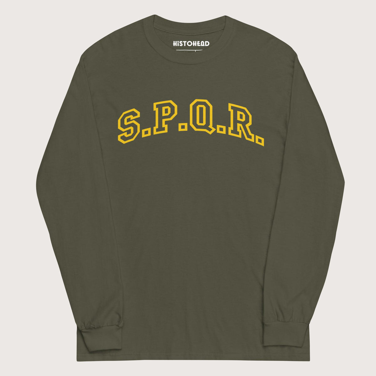 Military Green SPQR - Long Sleeve - history buff gift by HistoHead