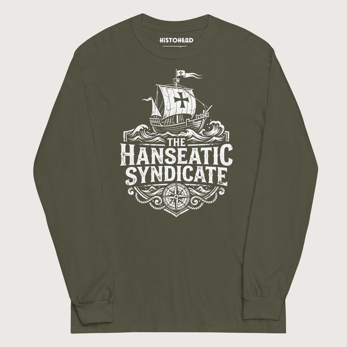 Military Green The Hanseatic Syndicate - Long Sleeve - history buff gift by HistoHead