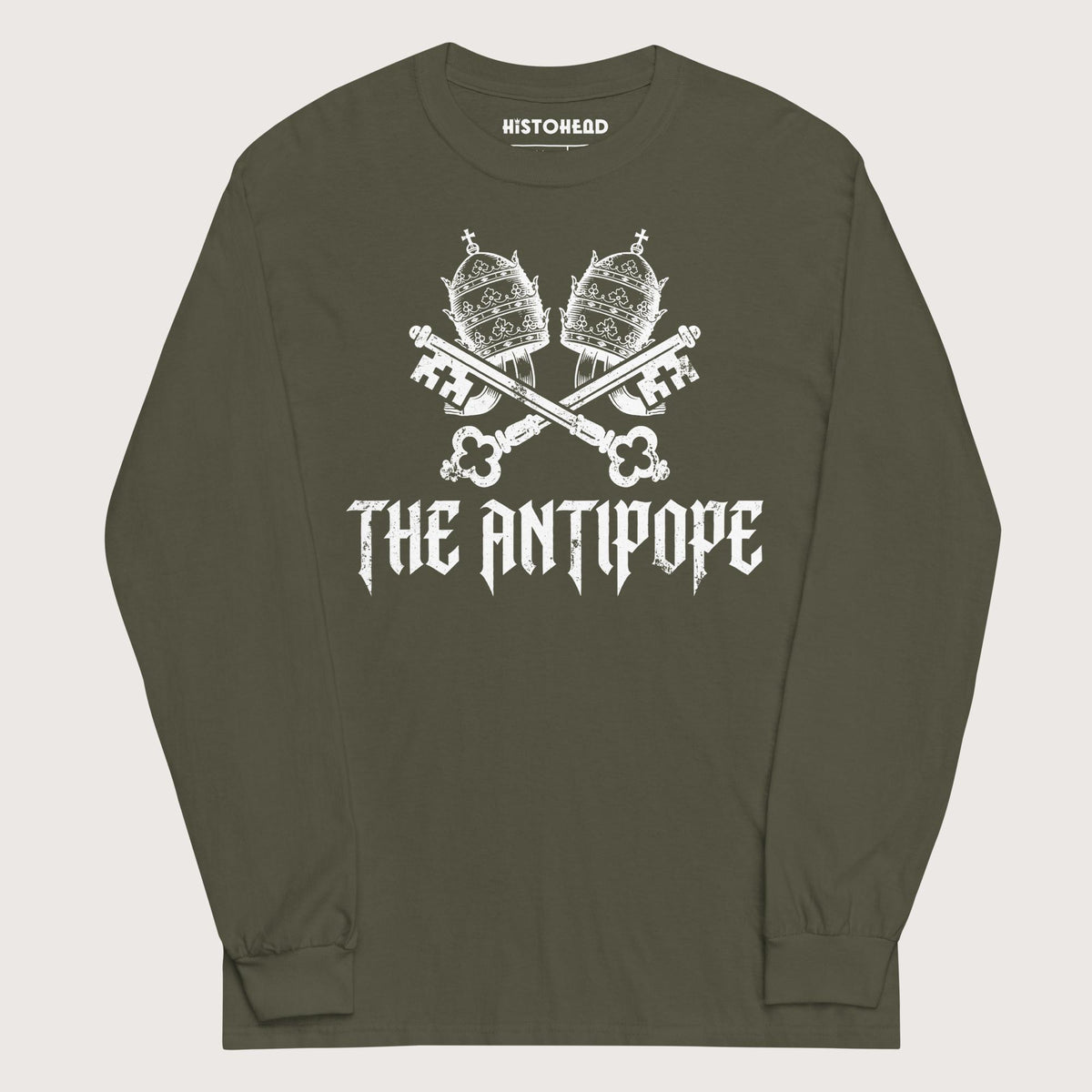 Military Green The Antipope - Long Sleeve - history buff gift by HistoHead