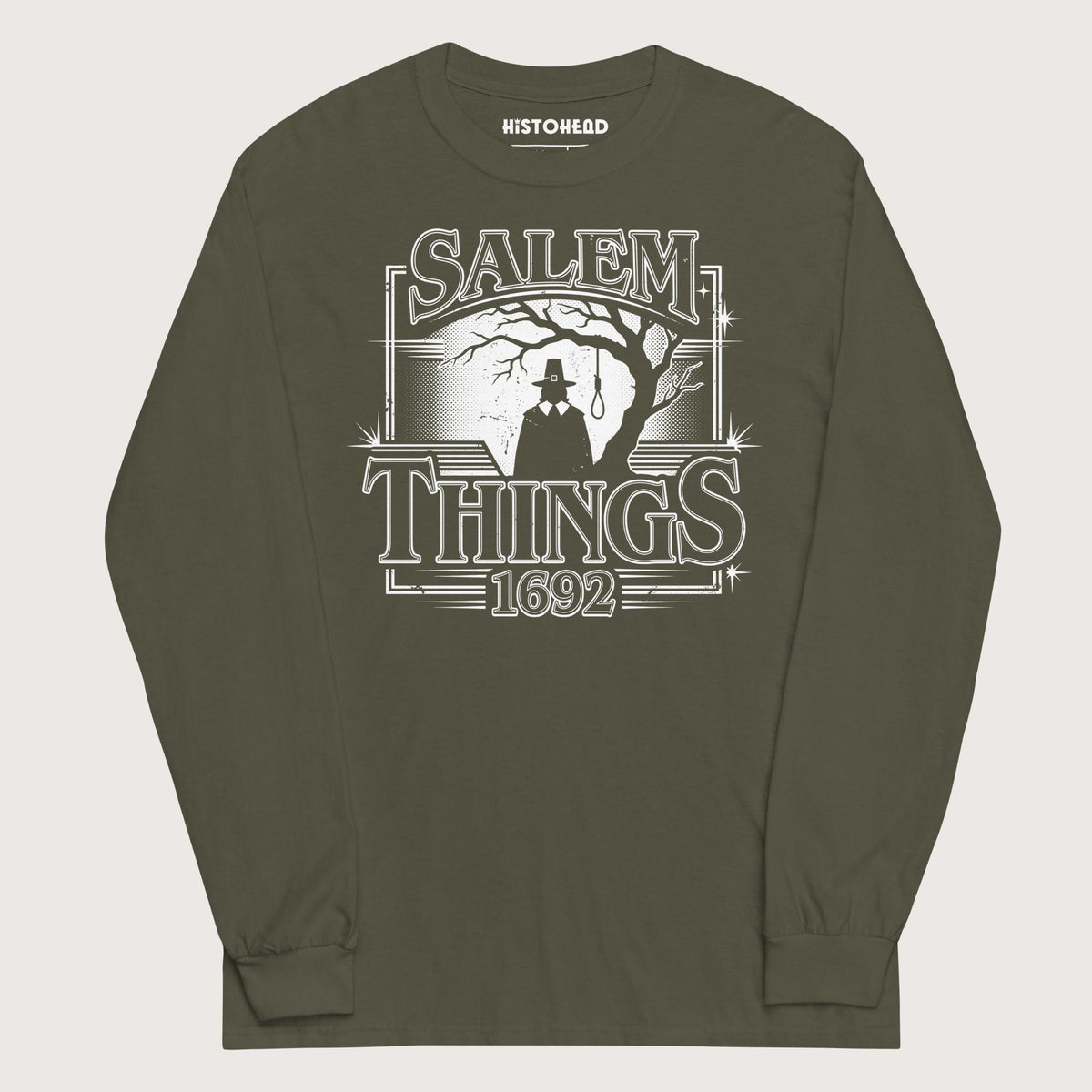 Military Green Salem Things 1692 - Long Sleeve - history buff gift by HistoHead