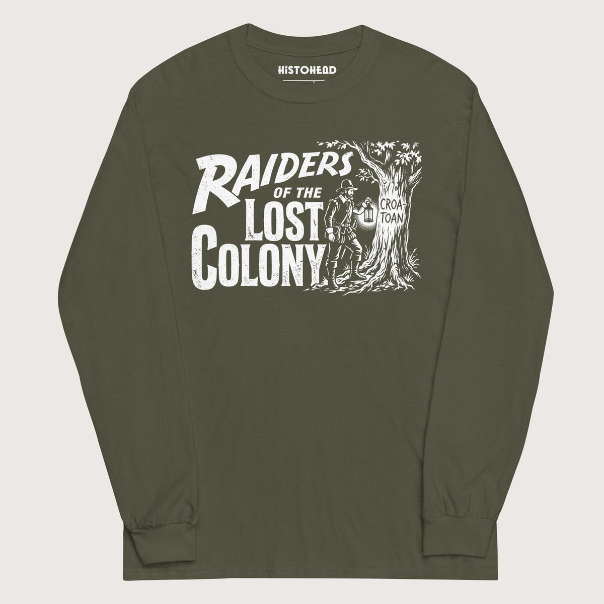 Military Green Raiders of the Lost Colony - Long Sleeve - history buff gift by HistoHead