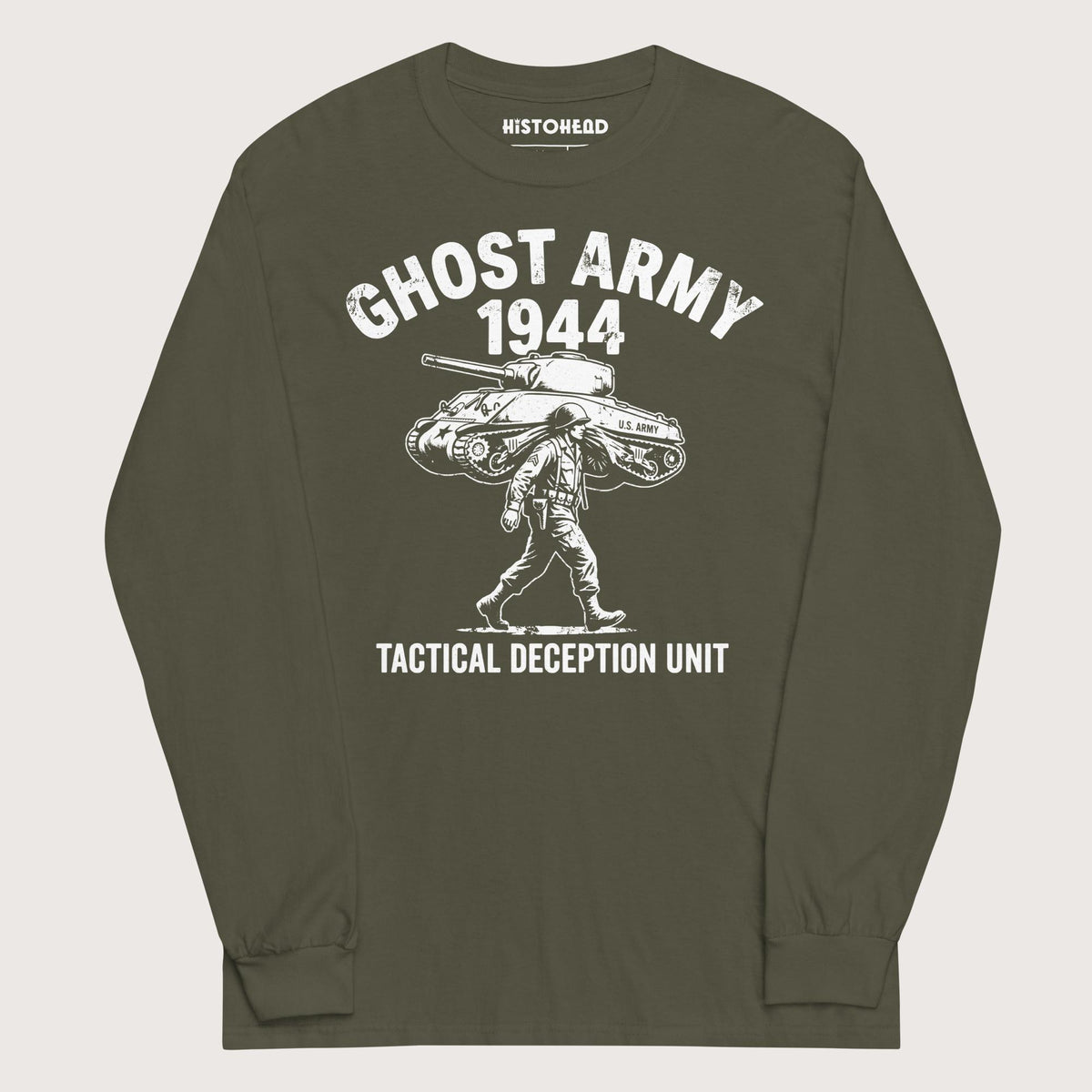 Military Green Ghost Army - Long Sleeve - history buff gift by HistoHead