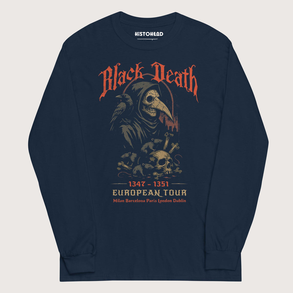 Navy Black Death European Tour - Long Sleeve - history buff gift by HistoHead