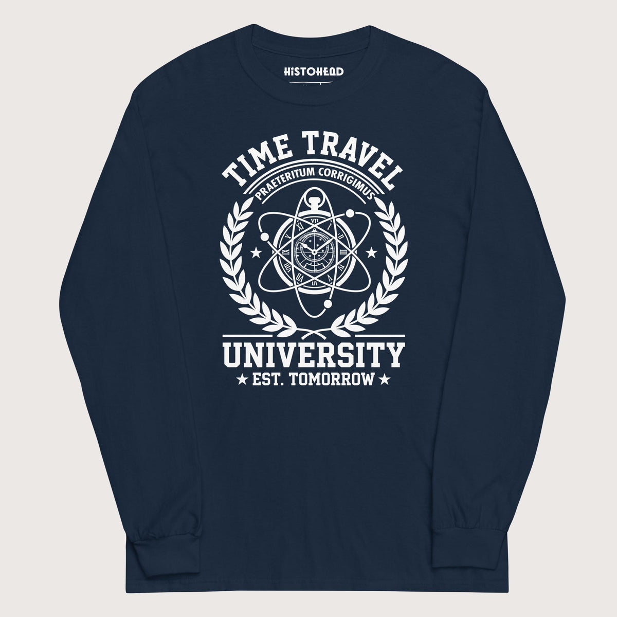 Navy Time Travel University - Long Sleeve - history buff gift by HistoHead