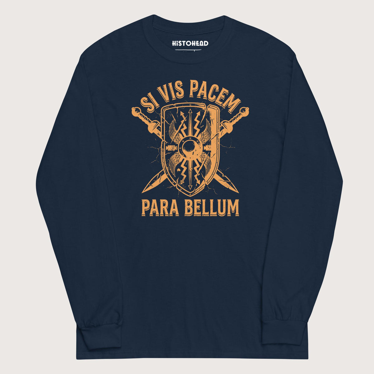 Navy Si Vis Pacem Para Bellum Scutum - Long Sleeve - history buff gift by HistoHead