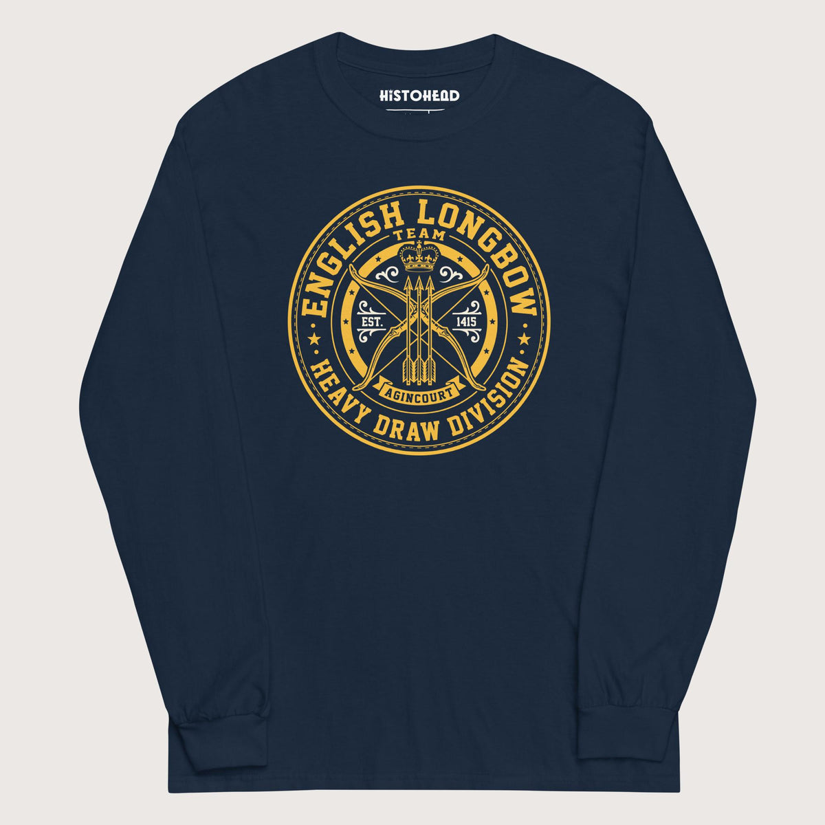 Navy English Longbow Heavy Draw Division - Long Sleeve - history buff gift by HistoHead