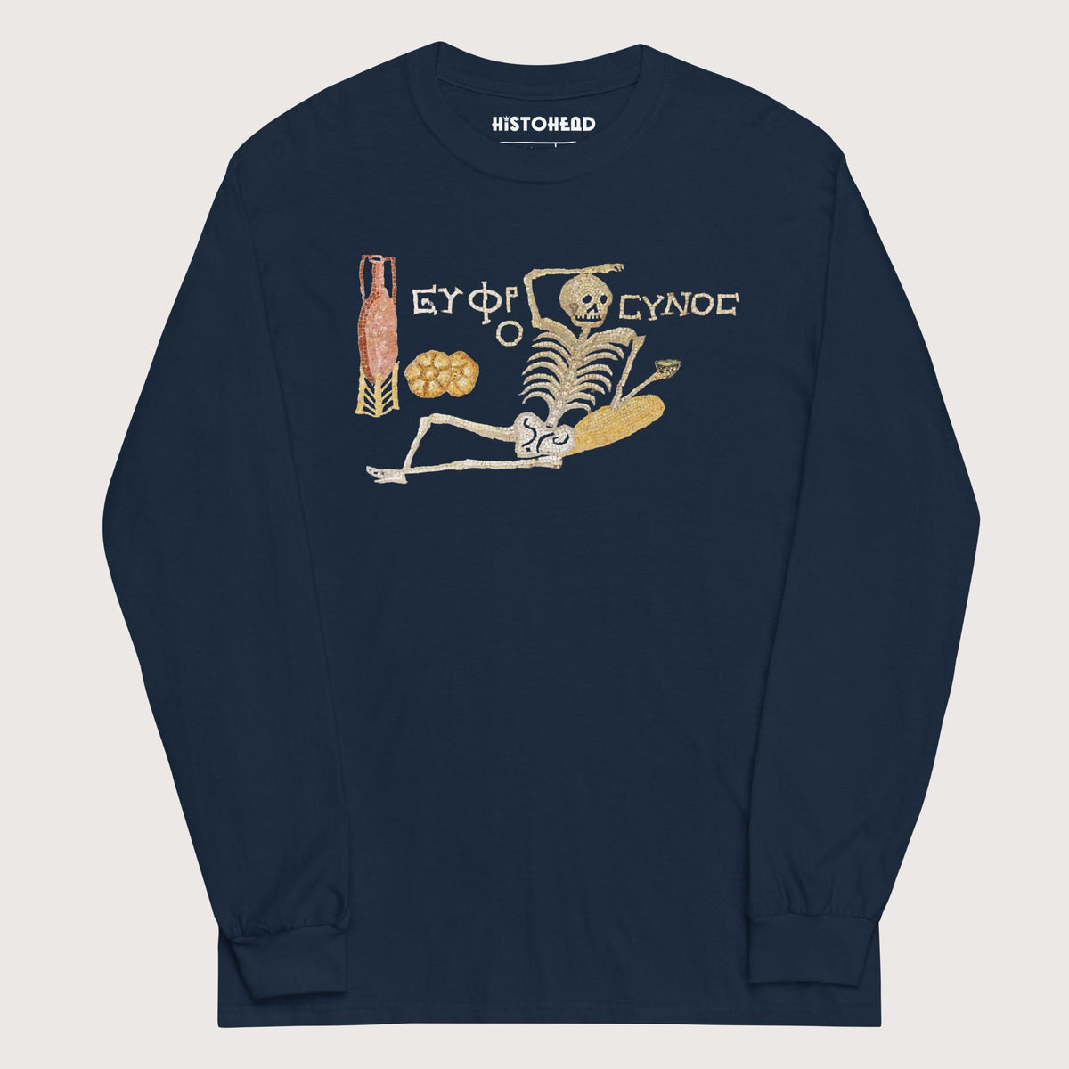 Navy Skeleton Mosaic - Long Sleeve - history buff gift by HistoHead