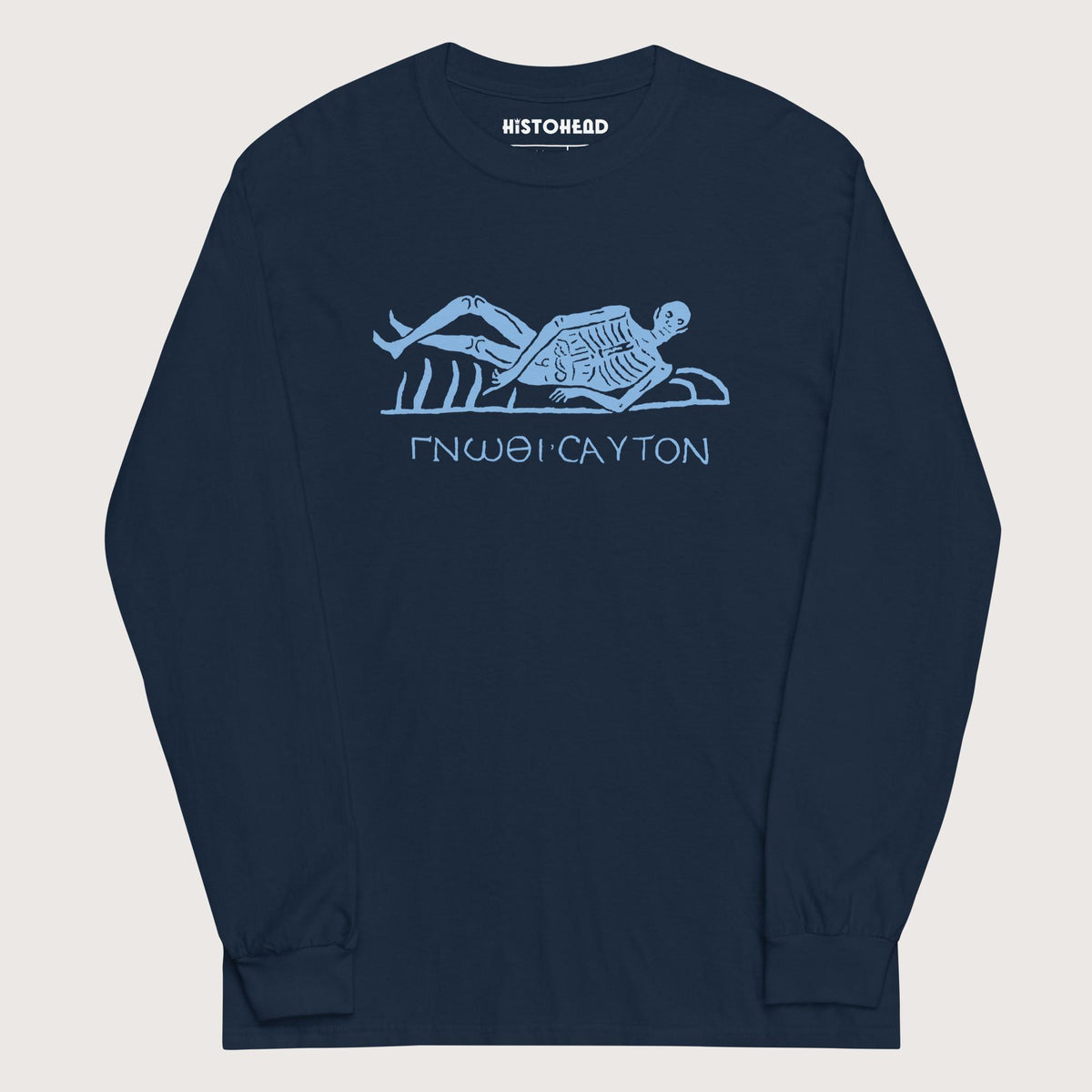 Navy Know Thyself Skeleton - Long Sleeve - history buff gift by HistoHead