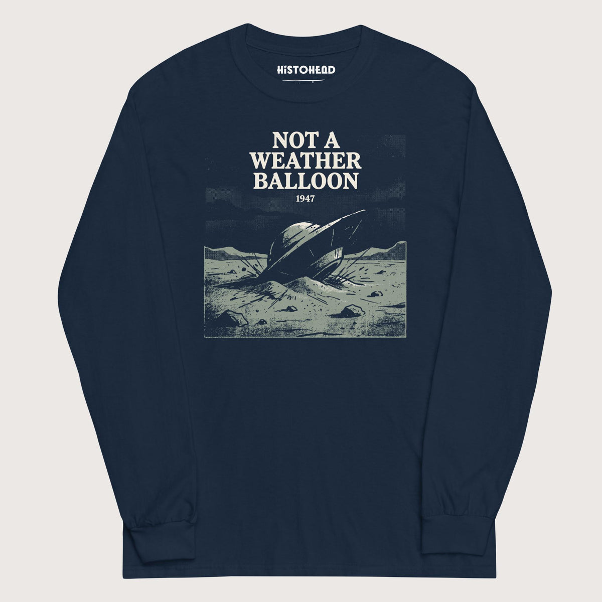 Navy Roswell Weather Balloon - Long Sleeve - history buff gift by HistoHead