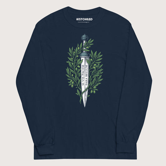 Navy Si Vis Pacem Para Bellum Latin Phrase - Long Sleeve - history buff gift by HistoHead