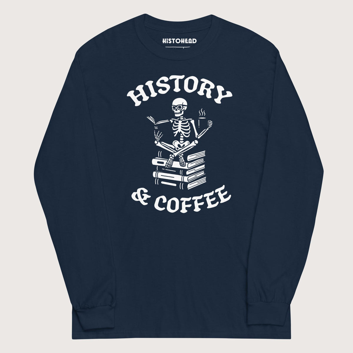 Navy History & Coffee - Long Sleeve - history buff gift by HistoHead