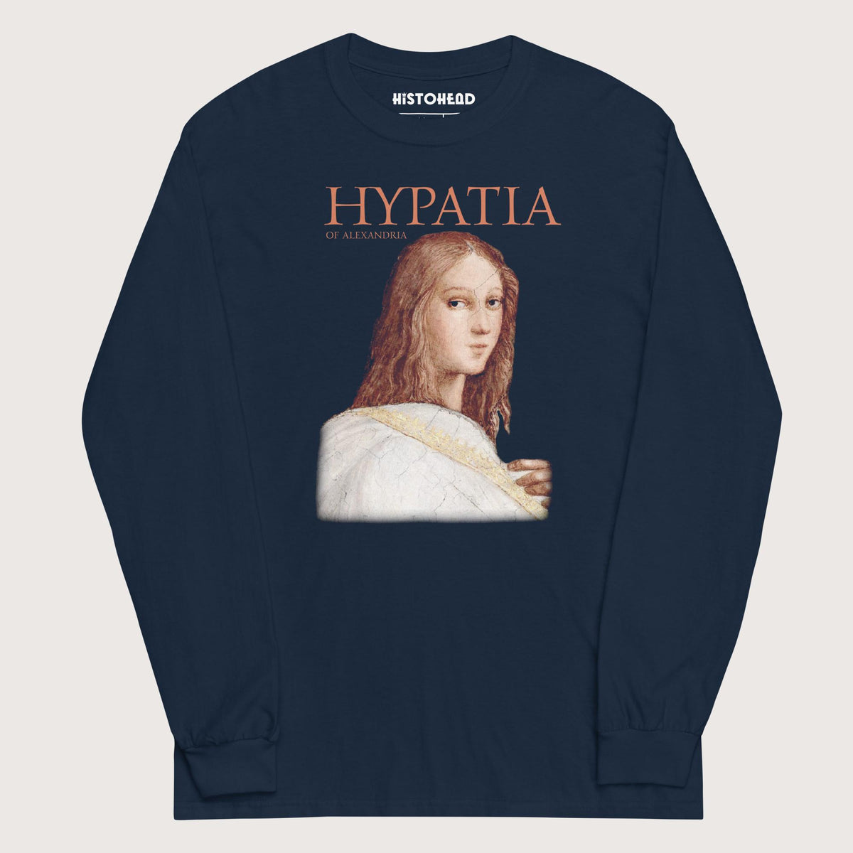 Navy Hypatia of Alexandria - Long Sleeve - history buff gift by HistoHead