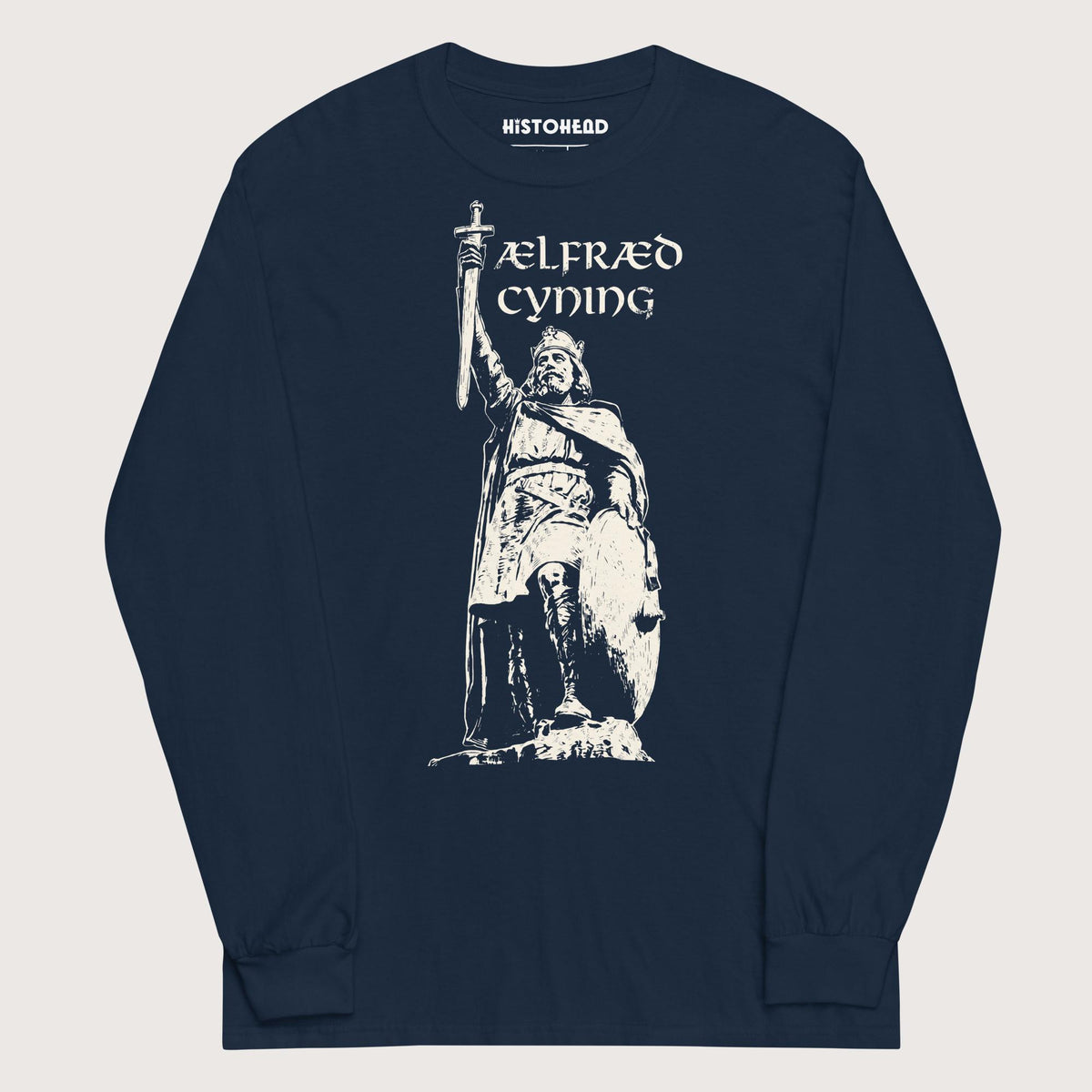 Navy Alfred the Great - Long Sleeve - history buff gift by HistoHead