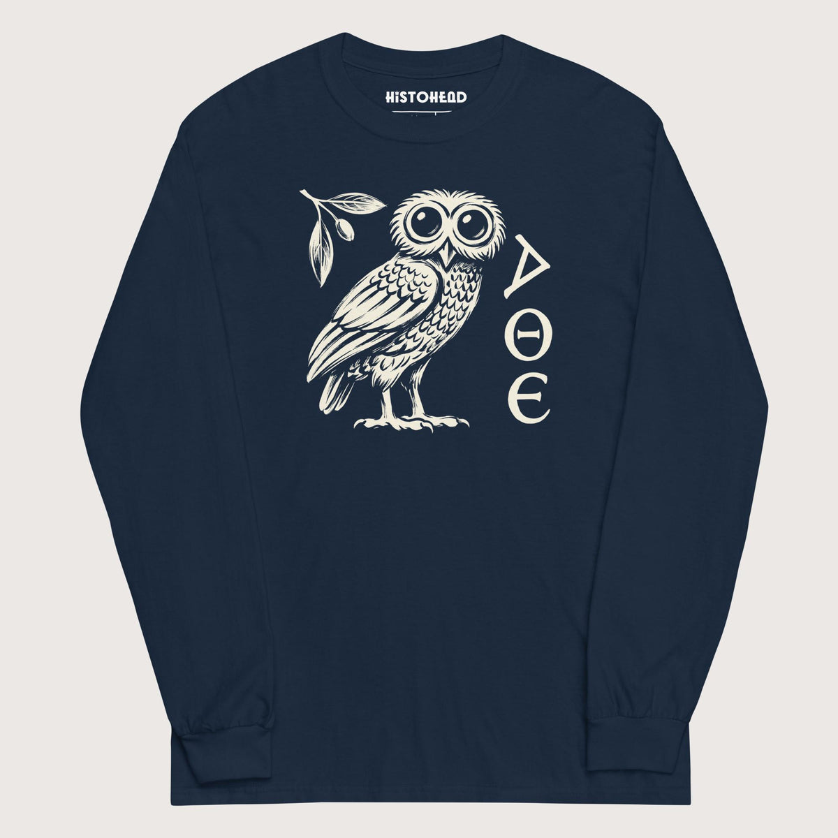 Navy Owl of Athena - Long Sleeve - history buff gift by HistoHead
