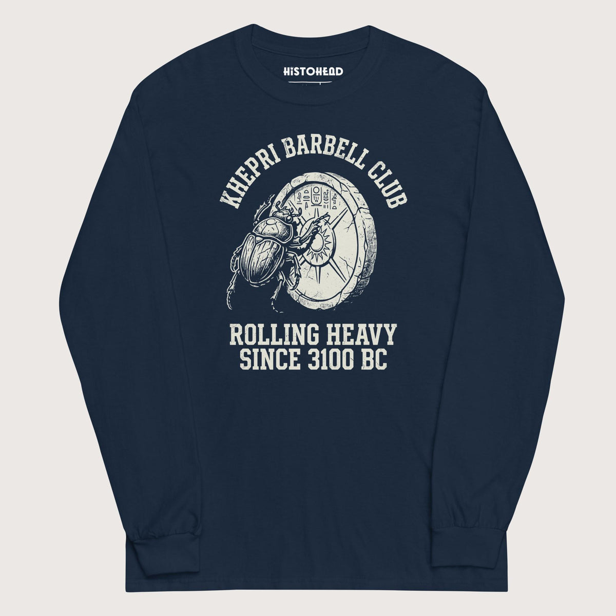 Navy Khepri Barbell Club - Long Sleeve - history buff gift by HistoHead