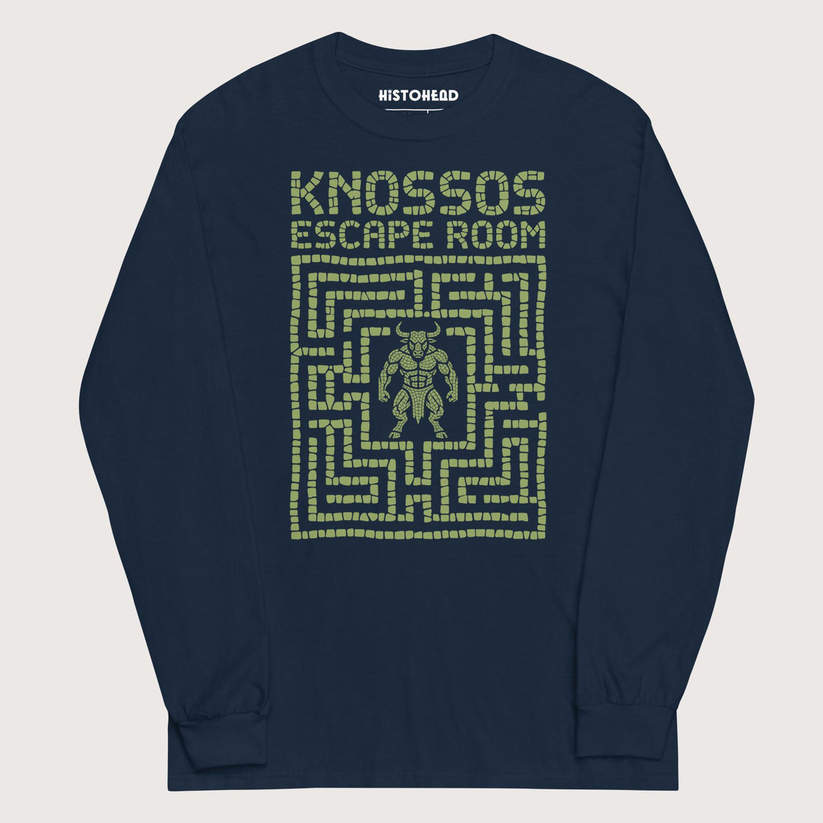 Navy Knossos Escape Room - Long Sleeve - history buff gift by HistoHead