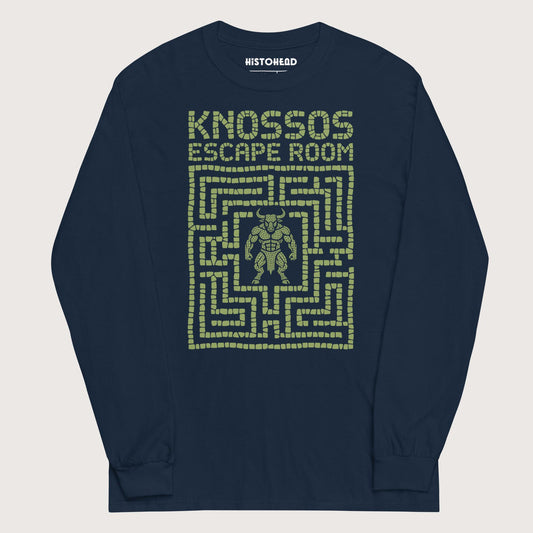 Navy Knossos Escape Room - Long Sleeve - history buff gift by HistoHead