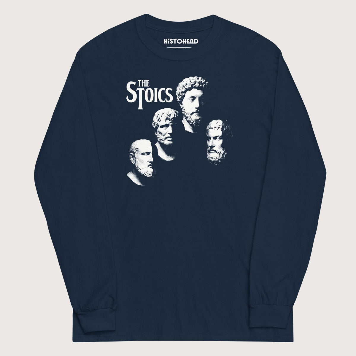 Navy The Stoics - Long Sleeve - history buff gift by HistoHead