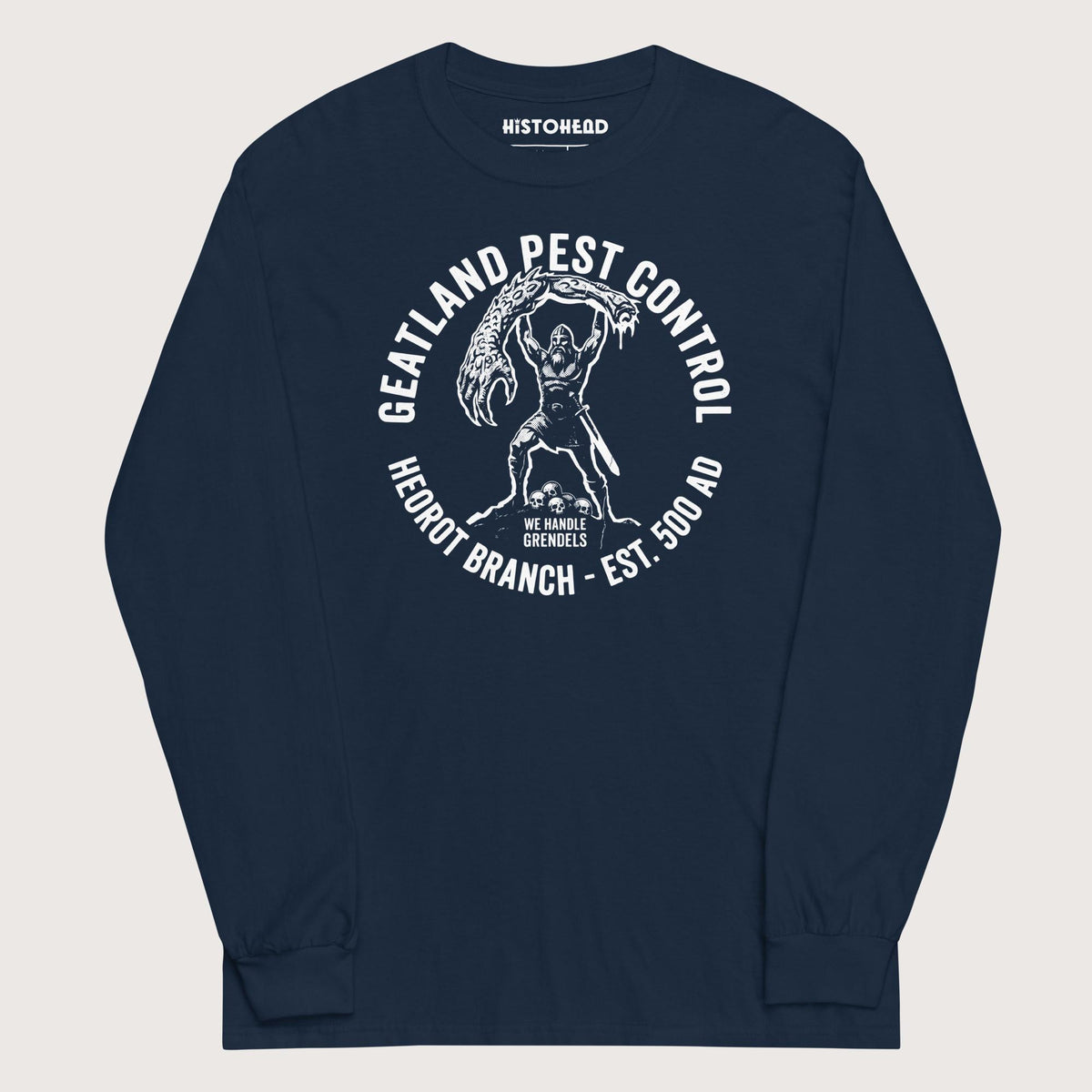 Navy Geatland Pest Control - Long Sleeve - history buff gift by HistoHead