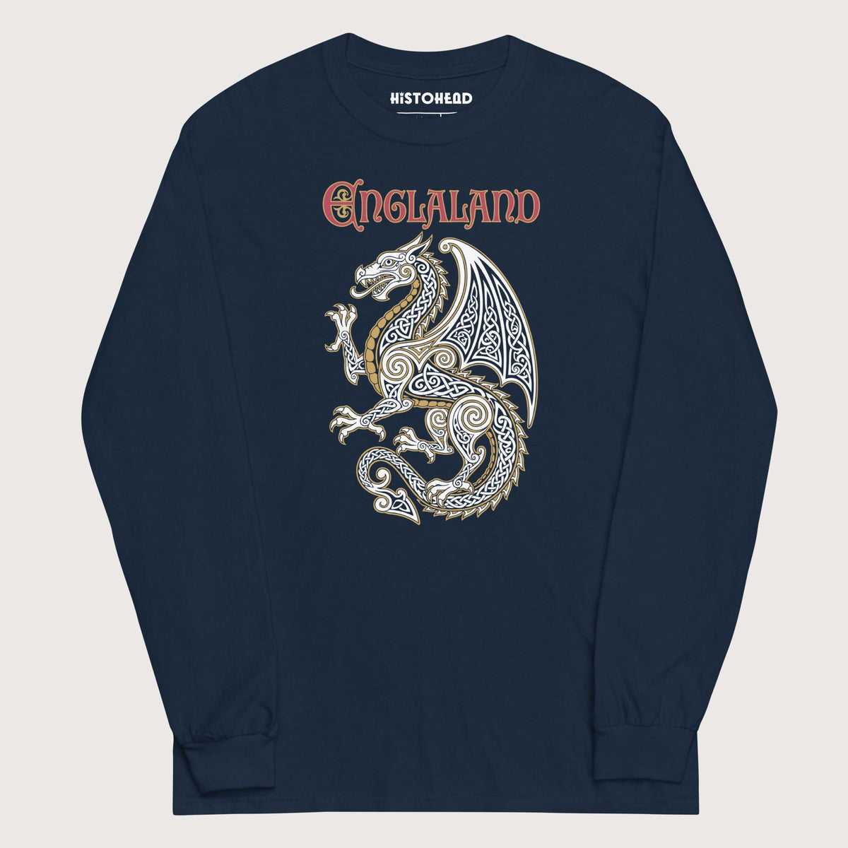 Navy Englaland Dragon - Long Sleeve - history buff gift by HistoHead