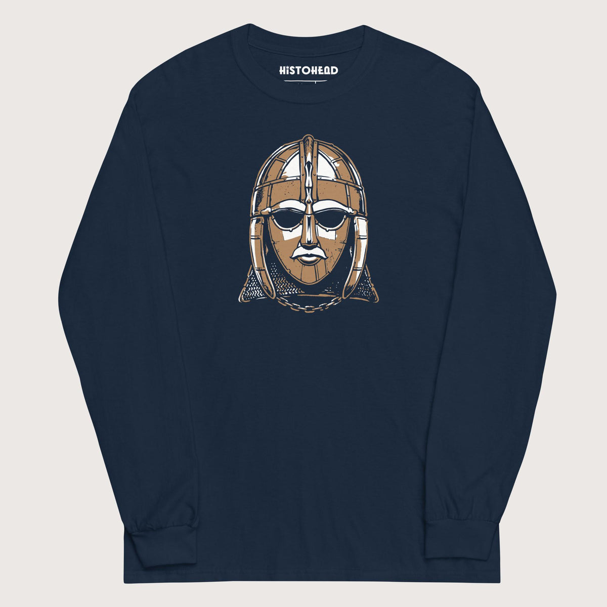 Navy Sutton Hoo Helmet - Long Sleeve - history buff gift by HistoHead