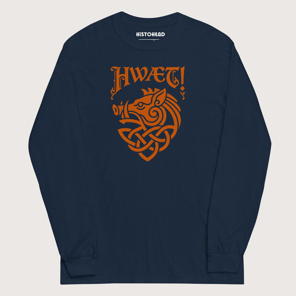Navy Hwaet Boar - Long Sleeve - history buff gift by HistoHead