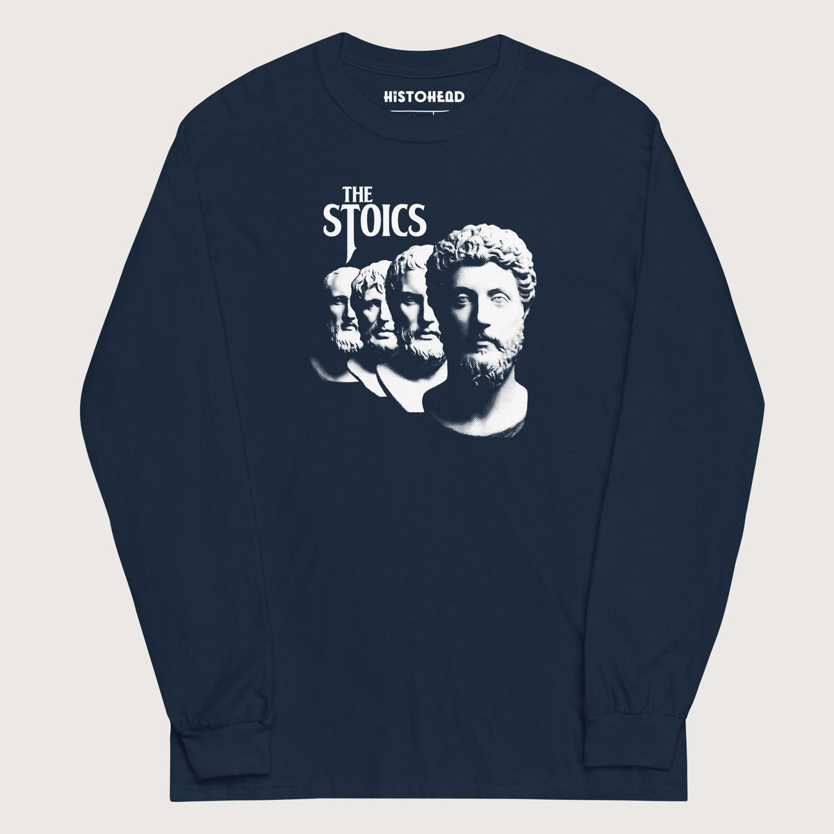 Navy The Stoics Band - Long Sleeve - history buff gift by HistoHead
