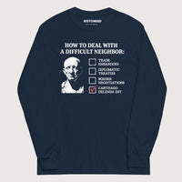 Navy Cato's Foreign Policy - Long Sleeve - history buff gift by HistoHead