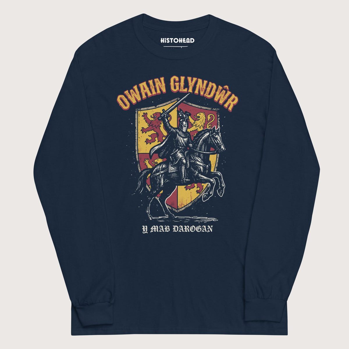 Navy Owain Glyndwr - Long Sleeve - history buff gift by HistoHead