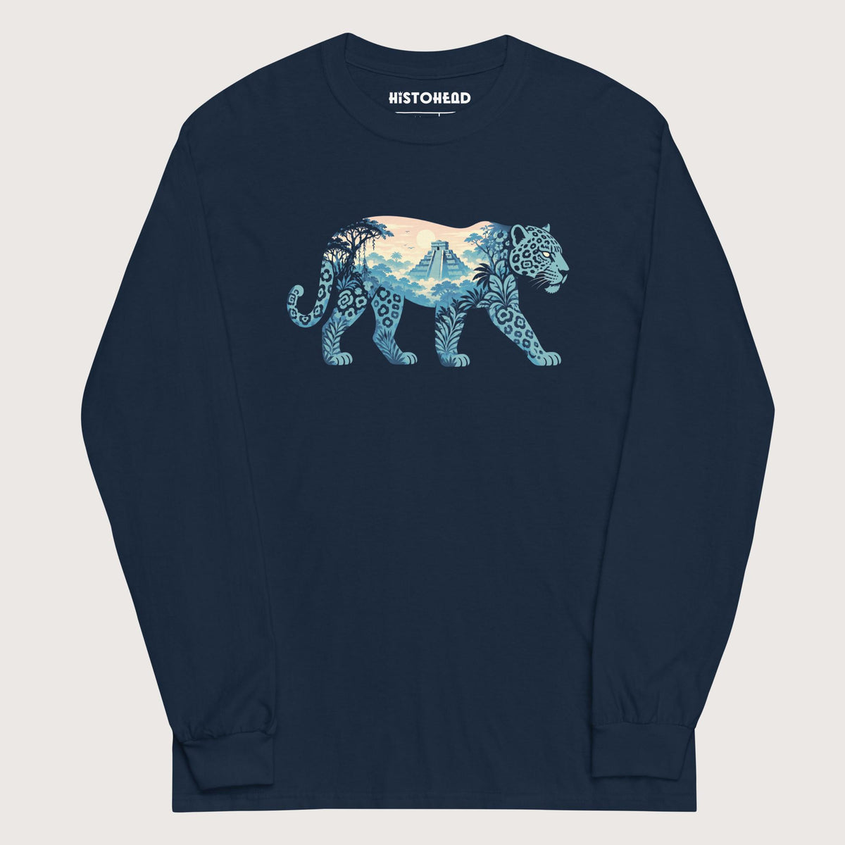 Navy Mesoamerican Jaguar - Long Sleeve - history buff gift by HistoHead