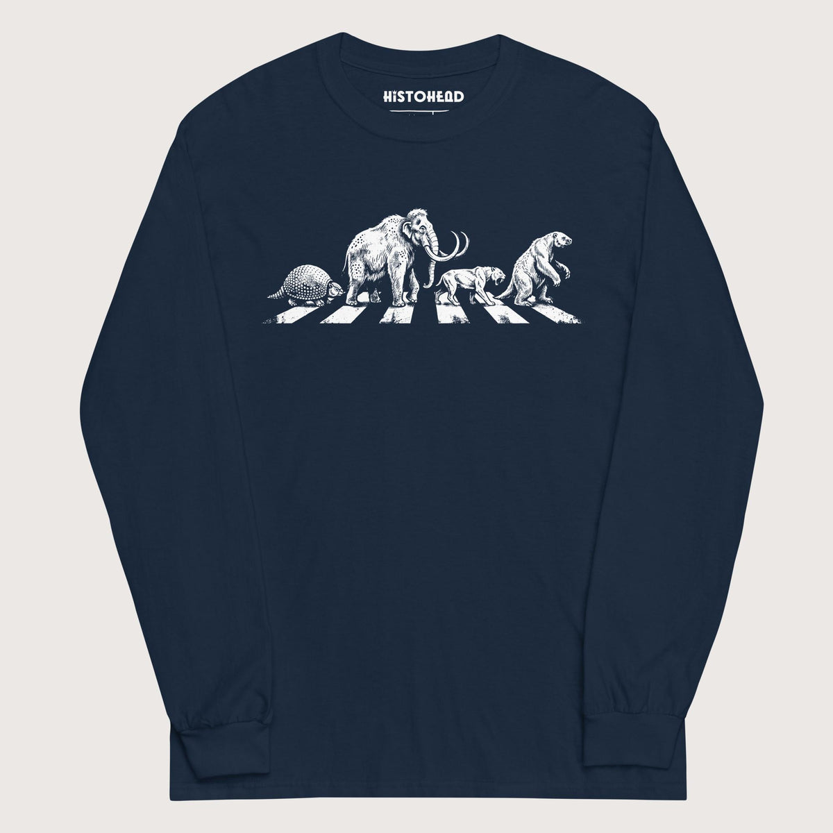 Navy Pleistocene Road - Long Sleeve - history buff gift by HistoHead