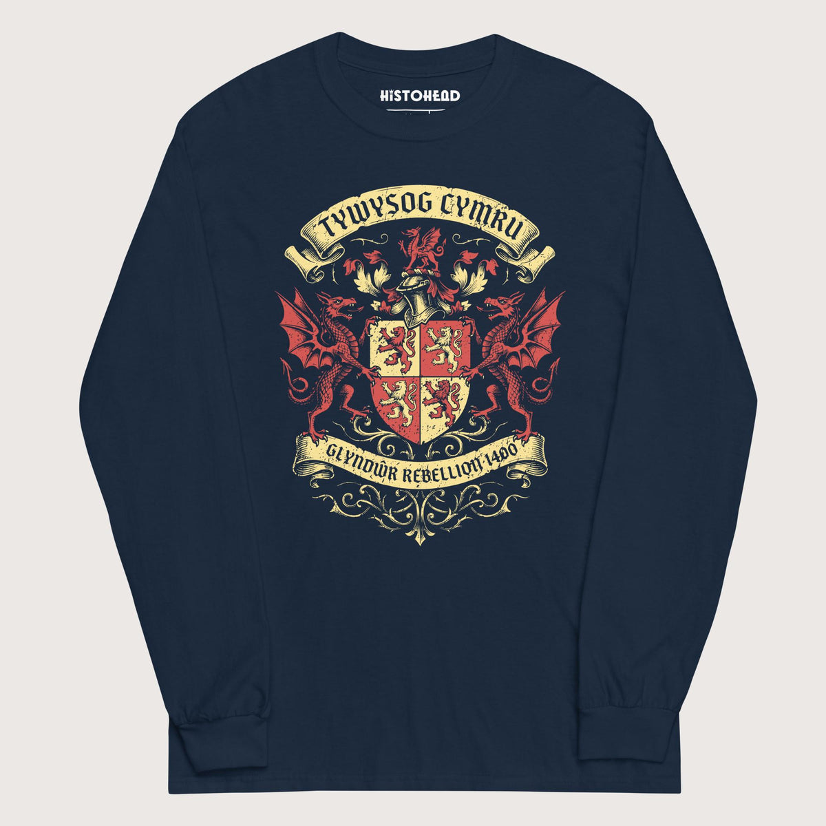 Navy Glyndwr Rebellion 1400 - Long Sleeve - history buff gift by HistoHead