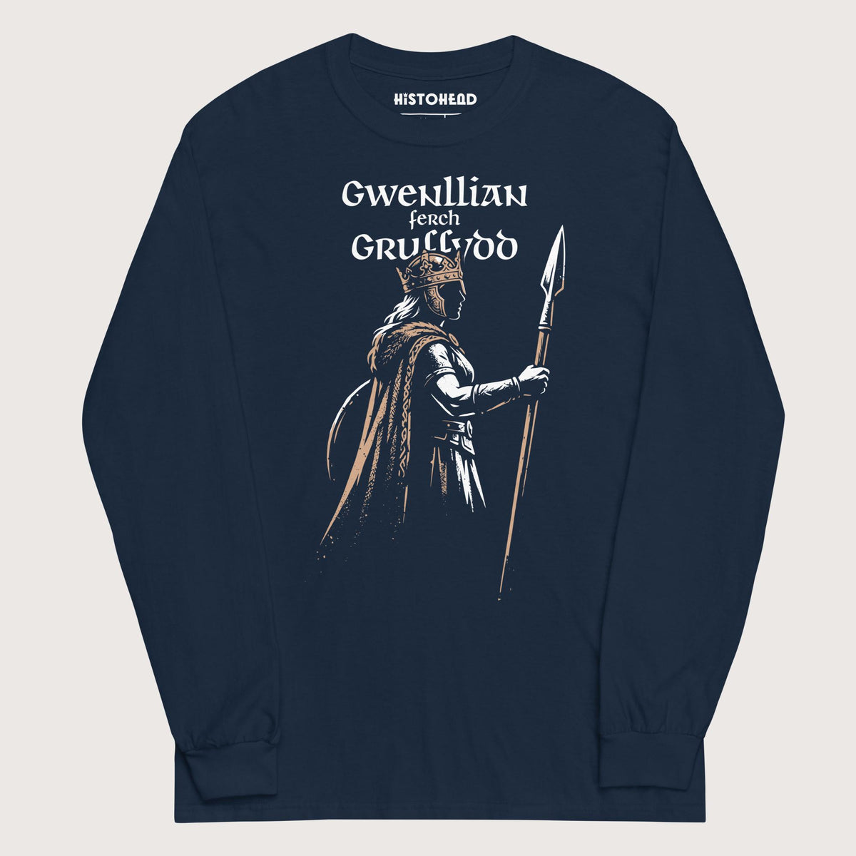 Navy Gwenllian ferch Gruffydd - Long Sleeve - history buff gift by HistoHead