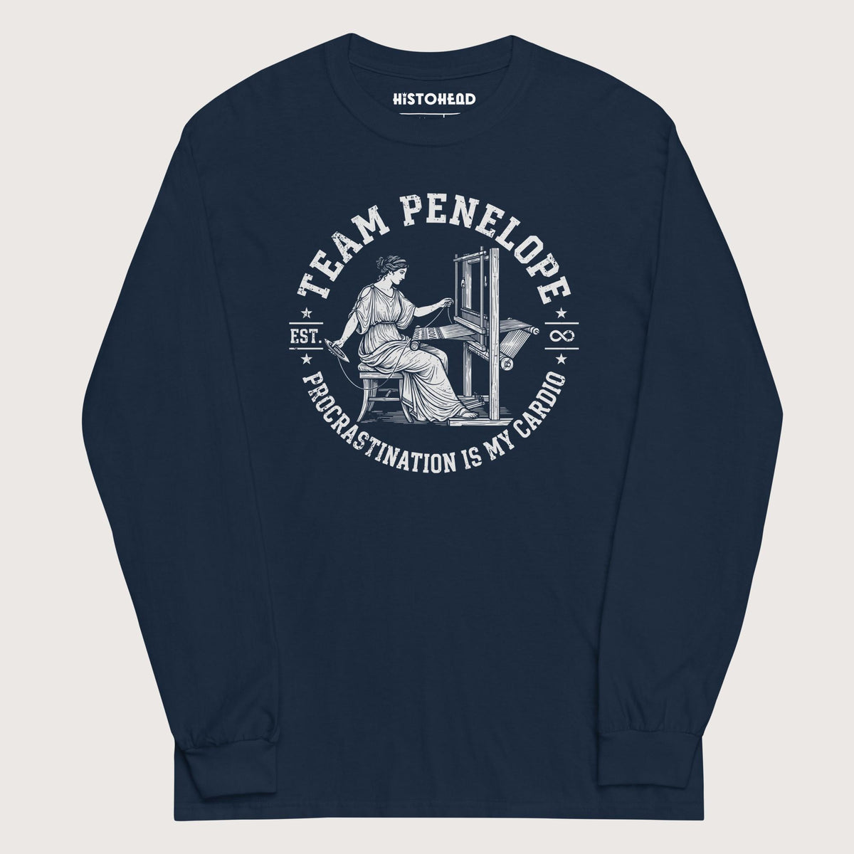 Navy Team Penelope Procrastination - Long Sleeve - history buff gift by HistoHead
