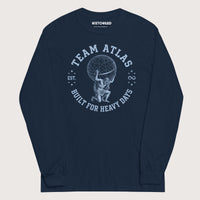 Navy Team Atlas Built For Heavy Days - Long Sleeve - history buff gift by HistoHead