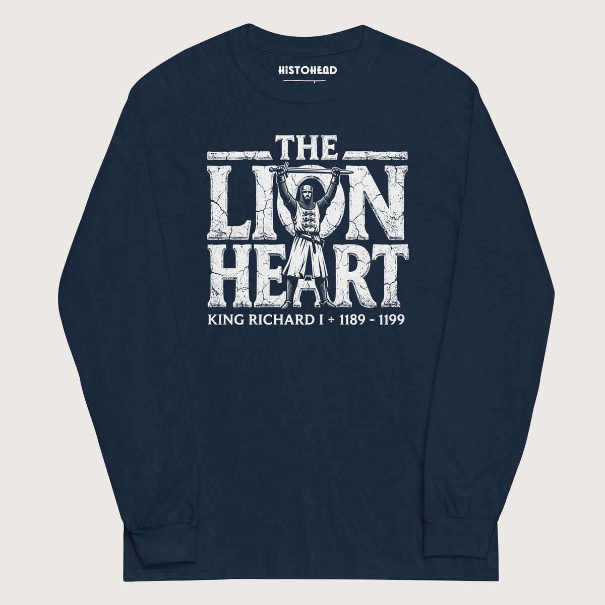 Navy Richard the Lionheart - Long Sleeve - history buff gift by HistoHead