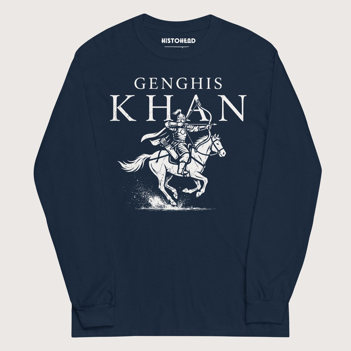 Navy Genghis Khan - Long Sleeve - history buff gift by HistoHead