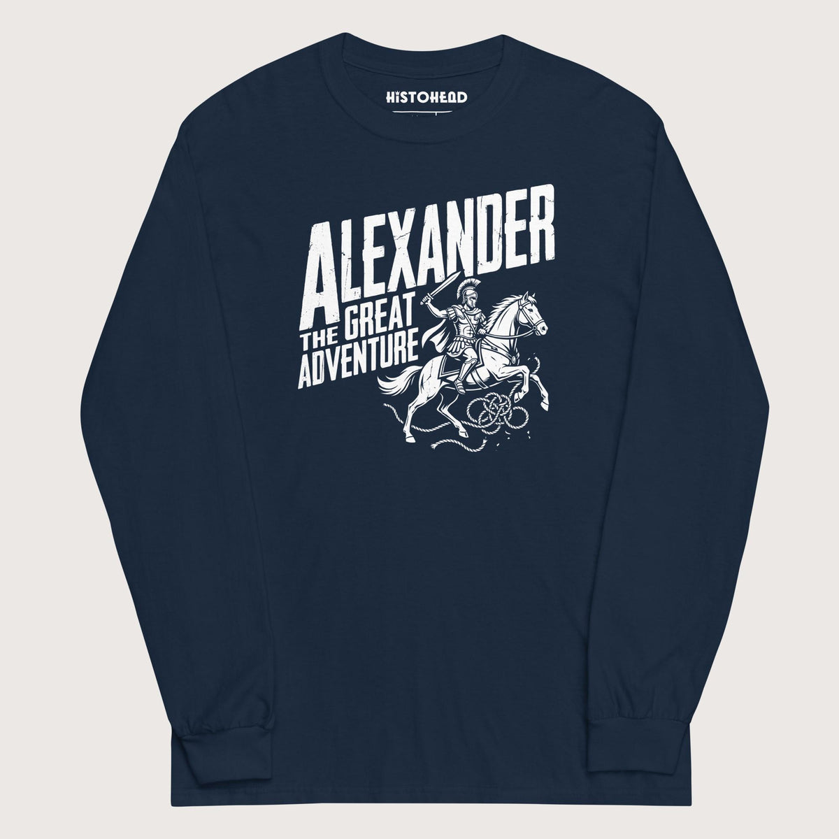 Navy Alexander the Great Adventure - Long Sleeve - history buff gift by HistoHead