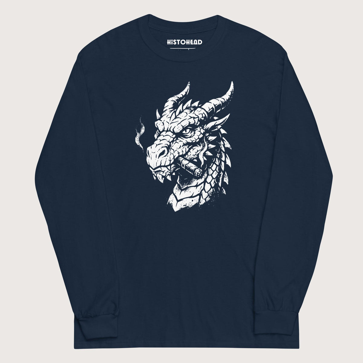 Navy Smoking Dragon - Long Sleeve - history buff gift by HistoHead