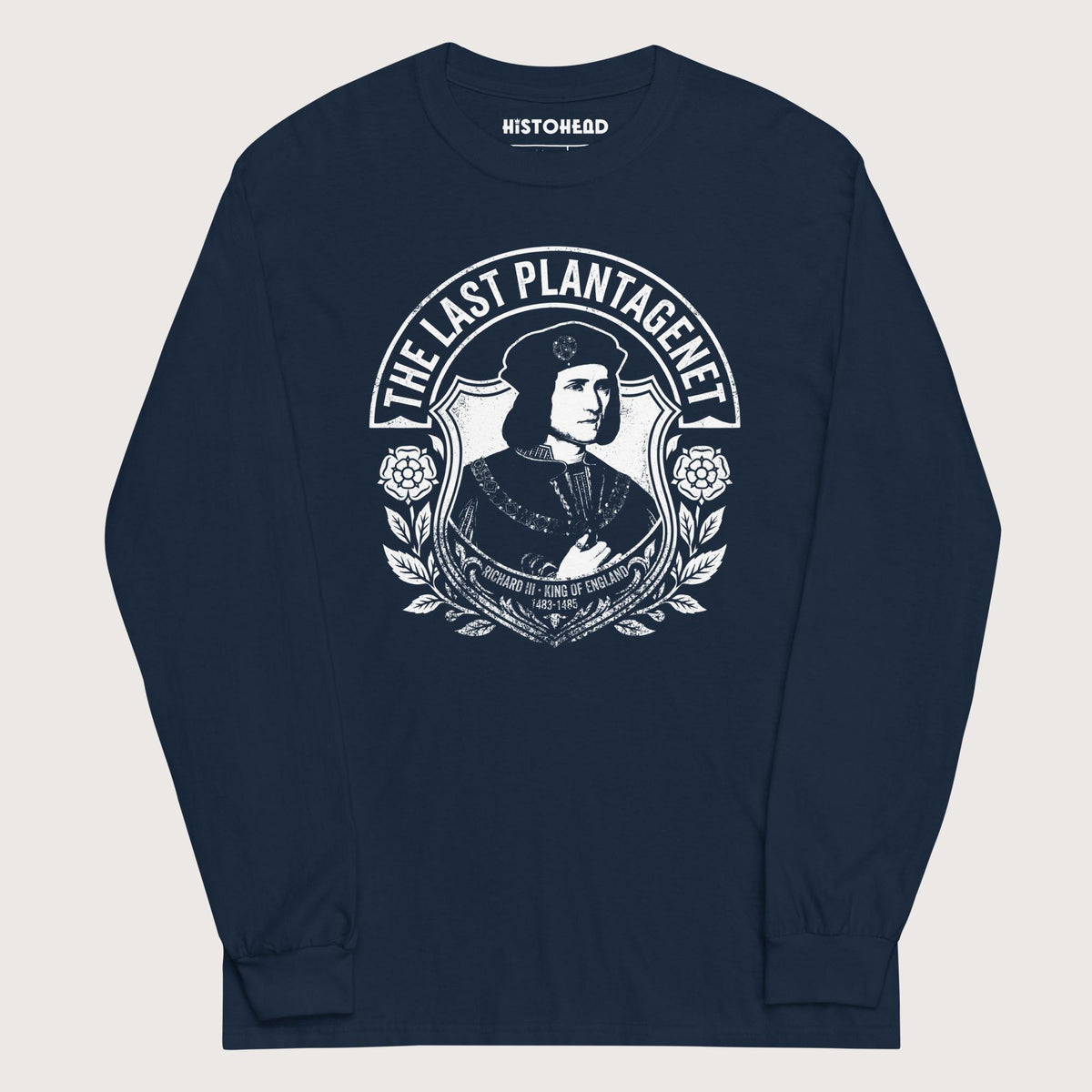 Navy Richard III The Last Plantagenet - Long Sleeve - history buff gift by HistoHead