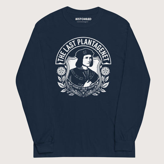 Navy Richard III The Last Plantagenet - Long Sleeve - history buff gift by HistoHead