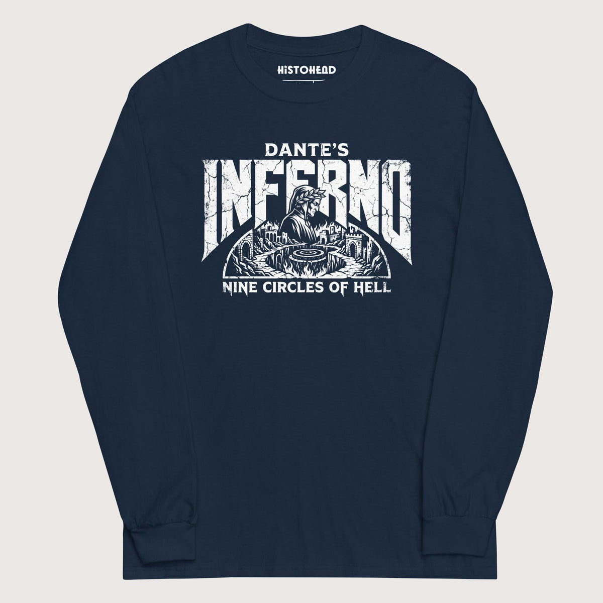 Navy Dante's Inferno - Long Sleeve - history buff gift by HistoHead